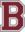 Bearden High School - Maroon "Power B" logo with grey outline.