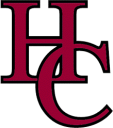 Harland County Logo - Maroon H and C characters overlapping in the lower right quadrant of the H and the upper left quadrant of the C.