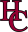 Harland County Logo - Maroon H and C characters overlapping in the lower right quadrant of the H and the upper left quadrant of the C.