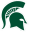 Eastside High School Logo - A green spartan helmet with a white outline