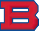 Bartlett High School Logo - A Red B with blue outline