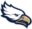 Calvary Christian Academy Logo - An eagle head with tan beak and blue outline