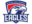 Milton High School Logo - A white eagle head with blue outline over a red shield with blue outline and title text "Milton High School". Text "Eagles" at the bottom in white with blue outline.