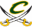 Calvary Baptist Academy Cavaliers Logos - Green C with crossing scimitars
