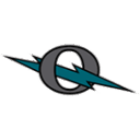 Olympia High School Titans Logo - A grey O with a sea green lightning bolt through the middle.