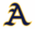 St. Thomas Aquinas high school logo. a navy blue A with gold outline